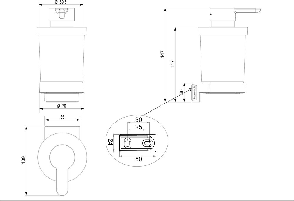 Distributeur de savon incassable sans BPA