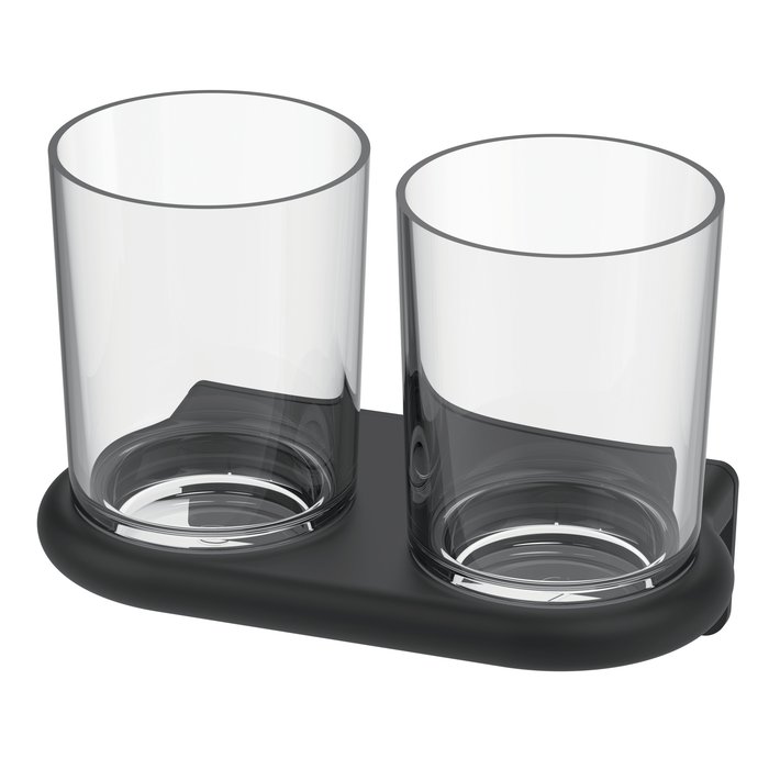 Double glass holder unbreakable BPA free