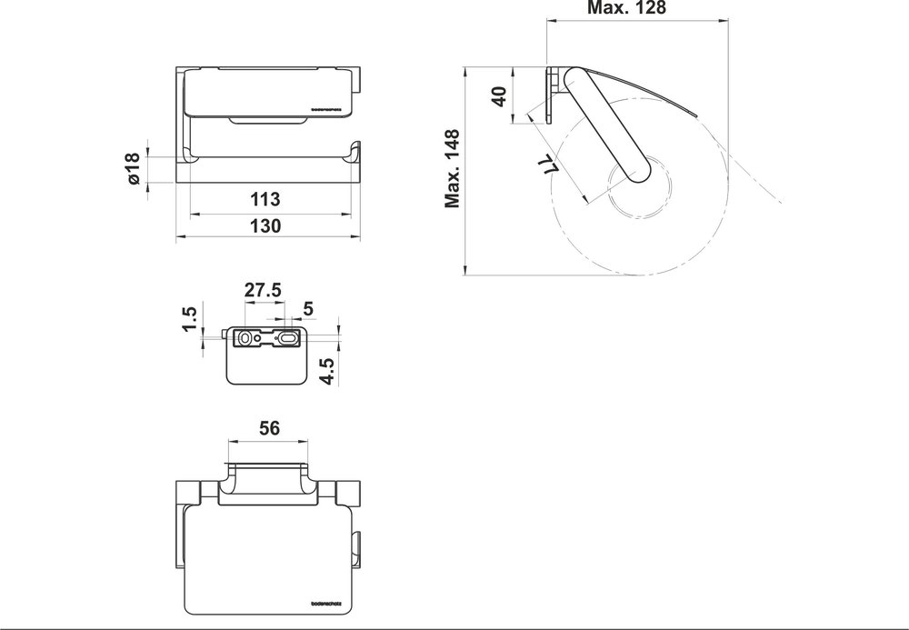 Porte-papier avec couvercle