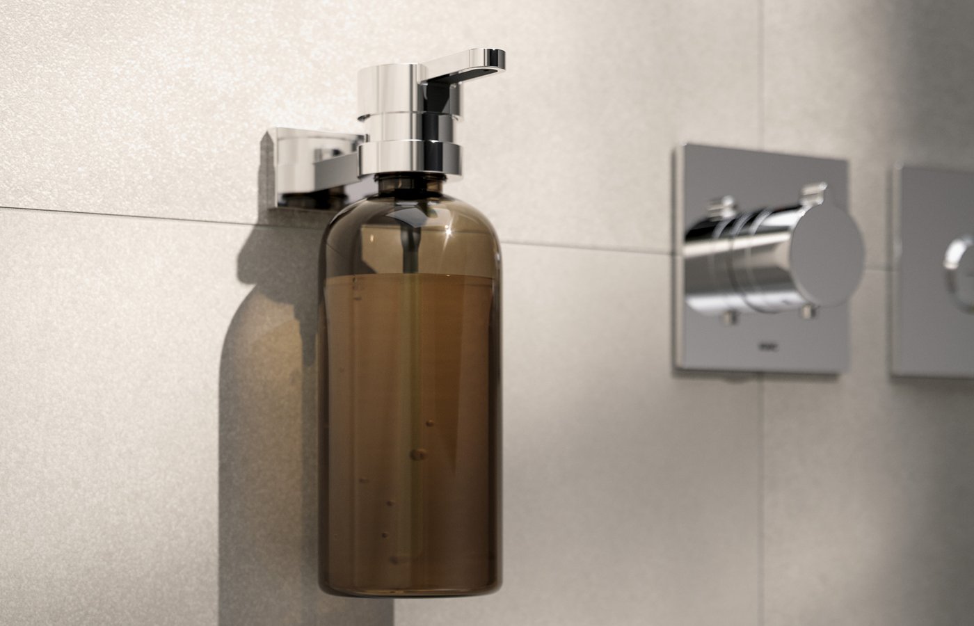 Soap dispenser with glass bottle Mood