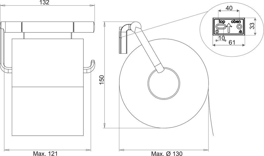 Porte-papier sans couvercle