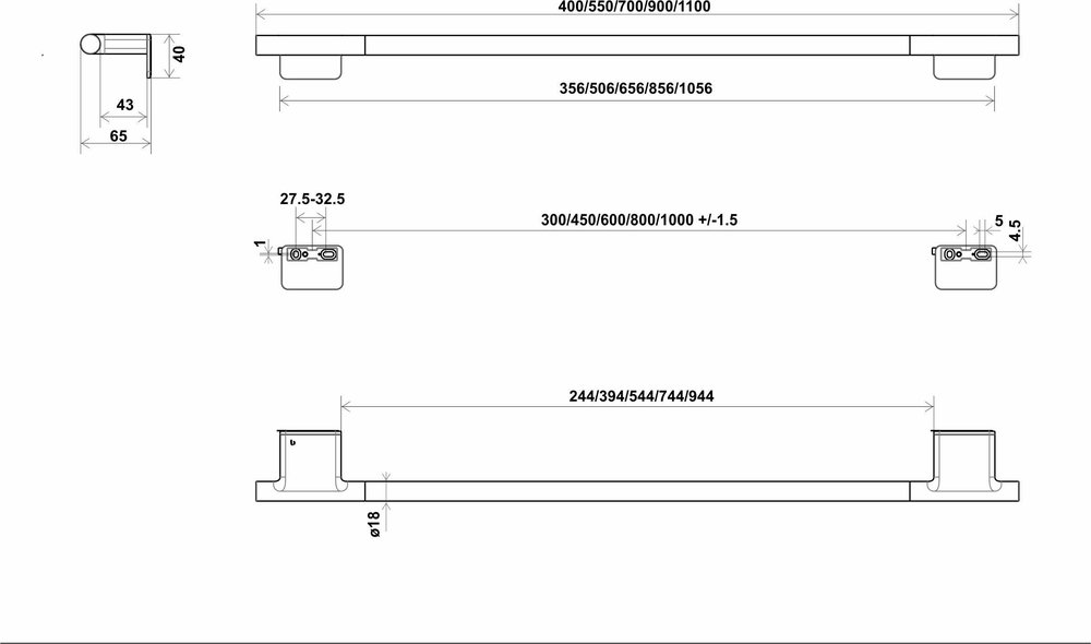 Porta asciugamani ad anello