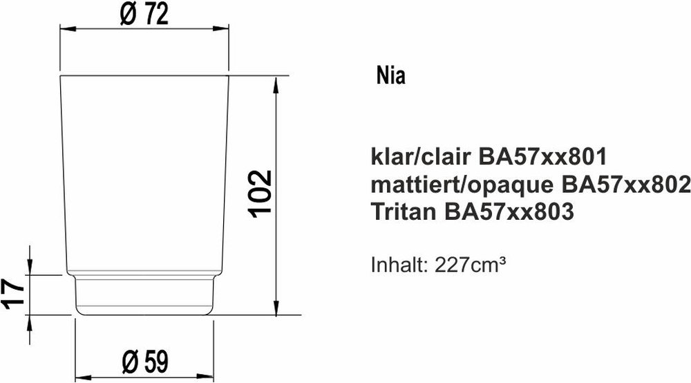 Verre + récipient distributeur savon incassable