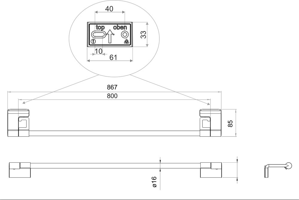 Porta asciugamani con granci