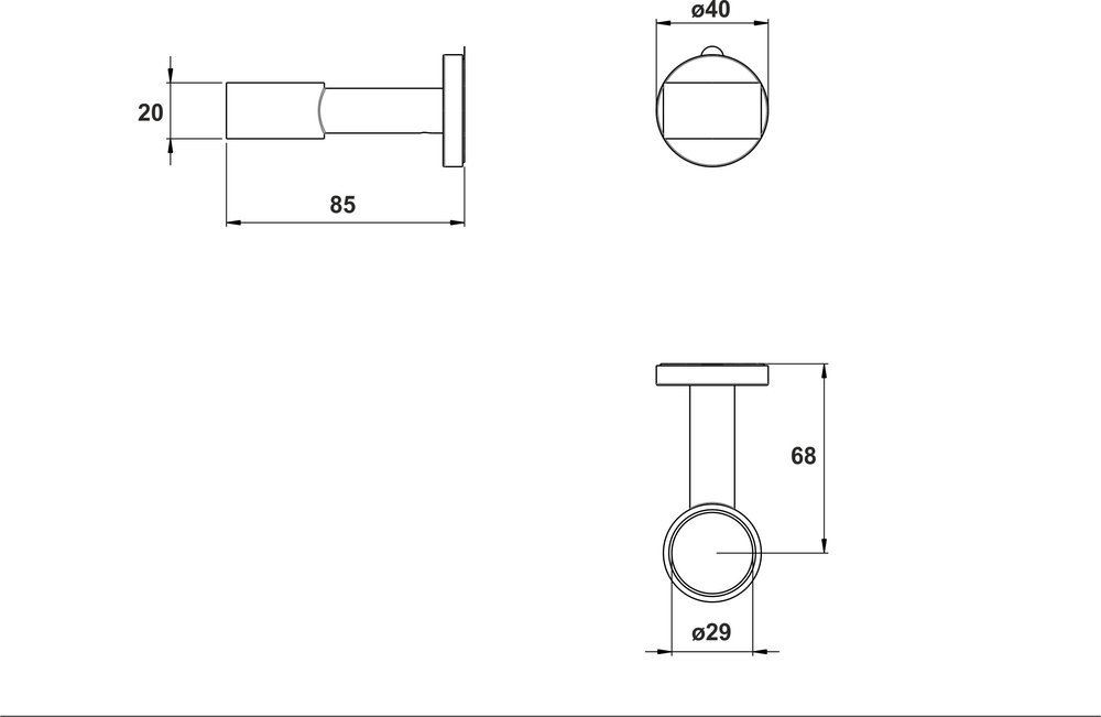 Towel holder ring form - mounting without borehole