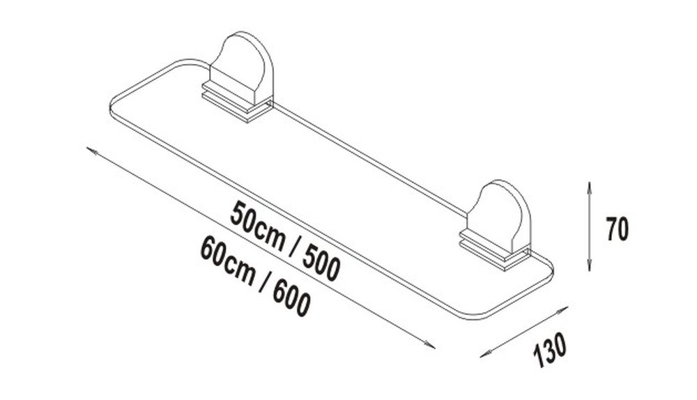 §§ CHARME Konsolen mit Glasablage klar 60cm 