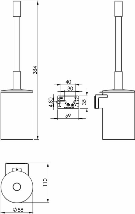 Toilet brush set with closing lid