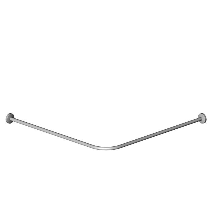 L-shaped shower curtain rod, adjustable