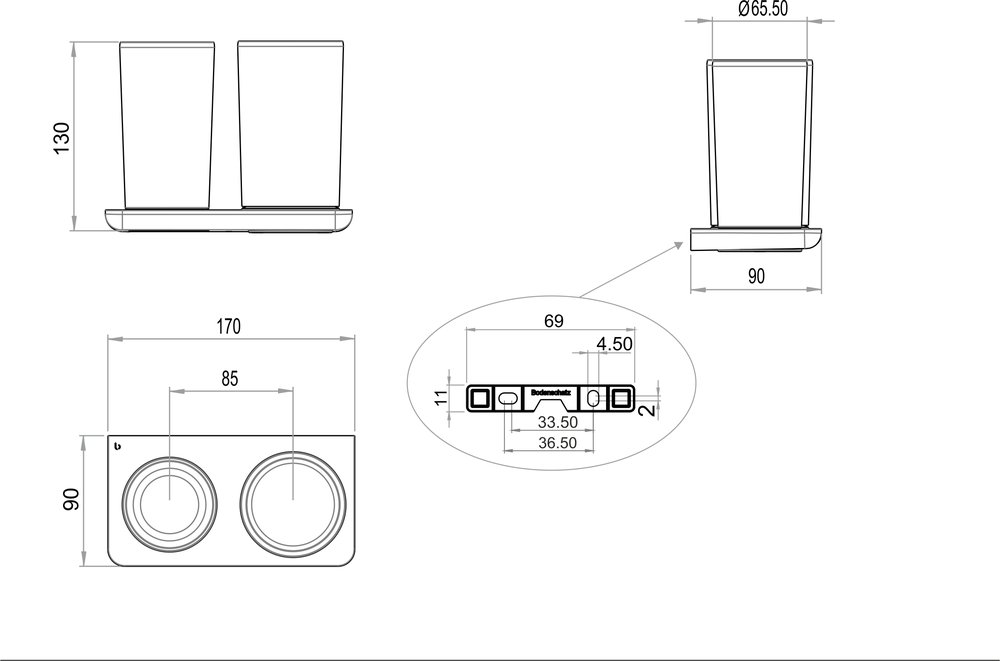 Glass holder and hygiene utensils box