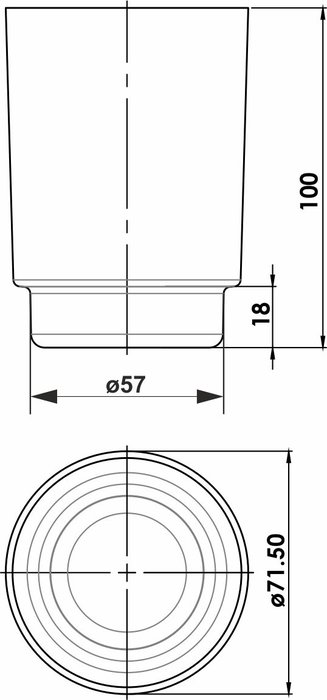 Bicchiere opaco e corpo distributore sapone