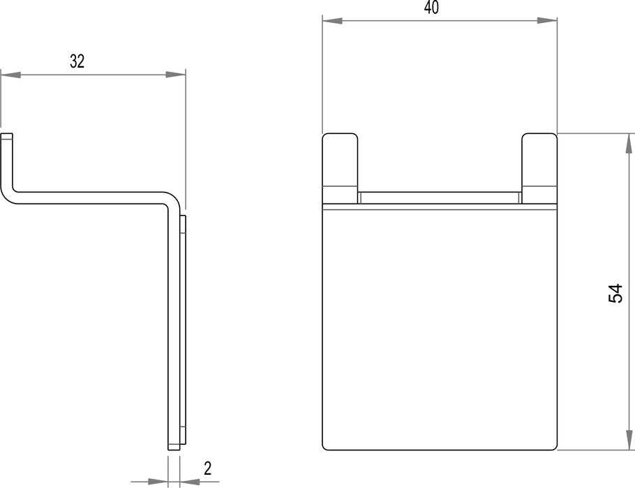 Universal wall holder for shower wiper