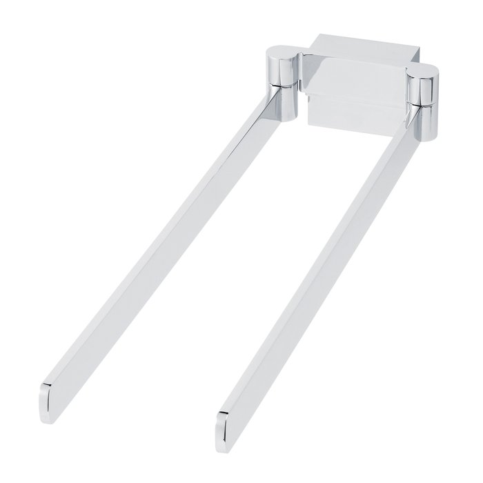 Towel holder with two movable arms